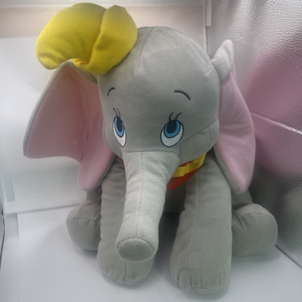 Dumbo Plush Elephant 14" Walt Disney World Parks Stuffed Animal Soft Gray